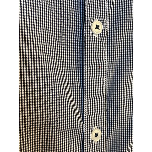 H&M Men's Black and White Small Check Long Sleeve Button Up Shirt Size M - Picture 8 of 11